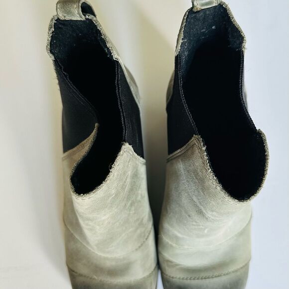 Sorel Lea Wedge Joan Of Arctic Womens Bootie Ankle Shoe SZ 6.5 Gray Leather - Picture 9 of 13